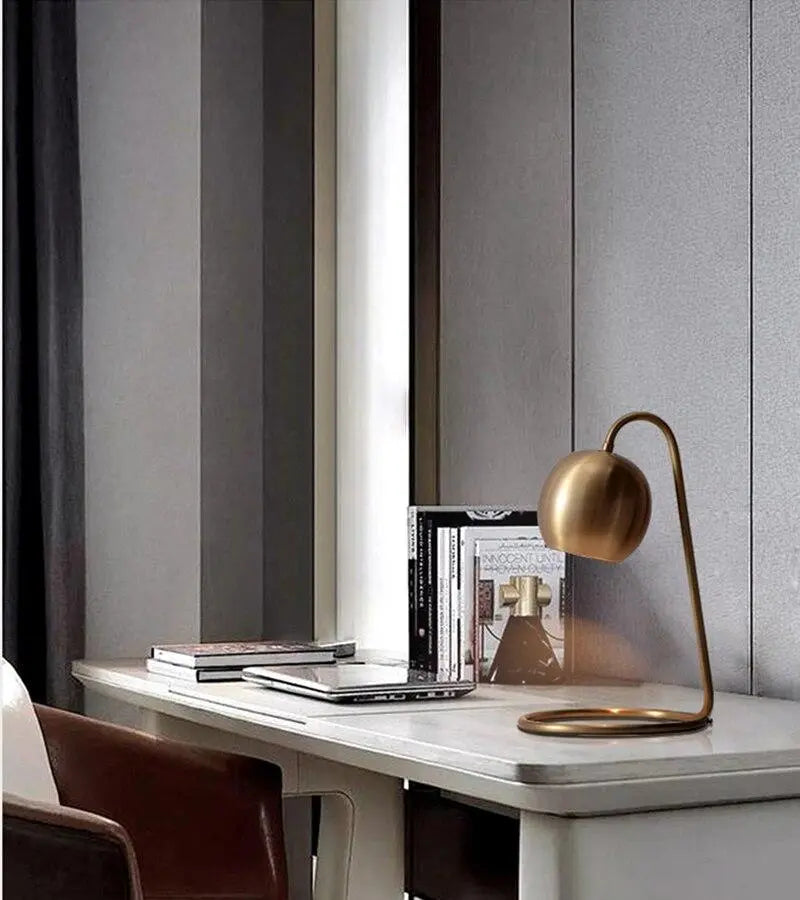 Retro Copper-Coated Table Lamp Iron E27 23×41 cm