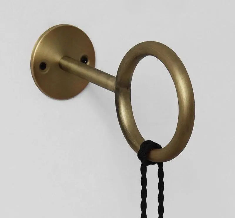 Nordic Wall Light Iron Copper Ring Holder E27 Ø12.5 cm