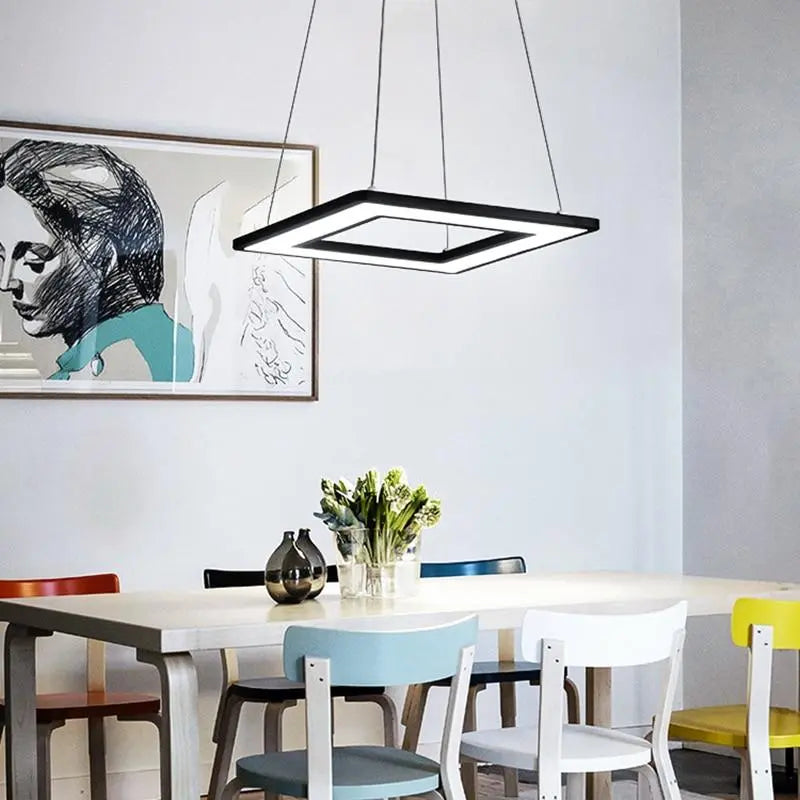 Regina LED Pendant Light Aluminium — 4 Sizes, White / Black, Cool or Warm White
