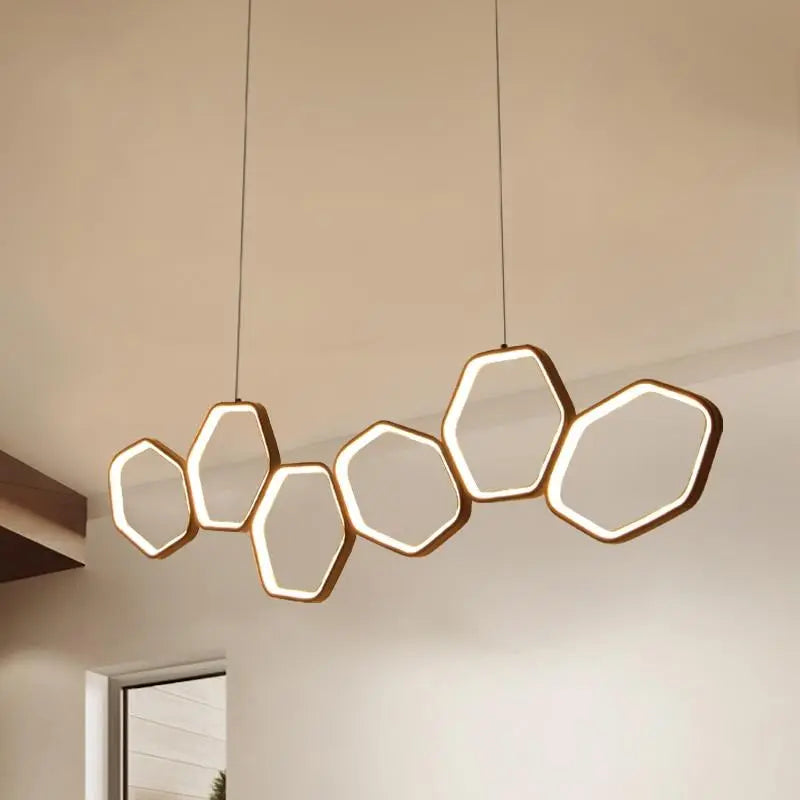 Art Deco LED Chandelier Acrylic Aluminium 3 Sizes Dimmable