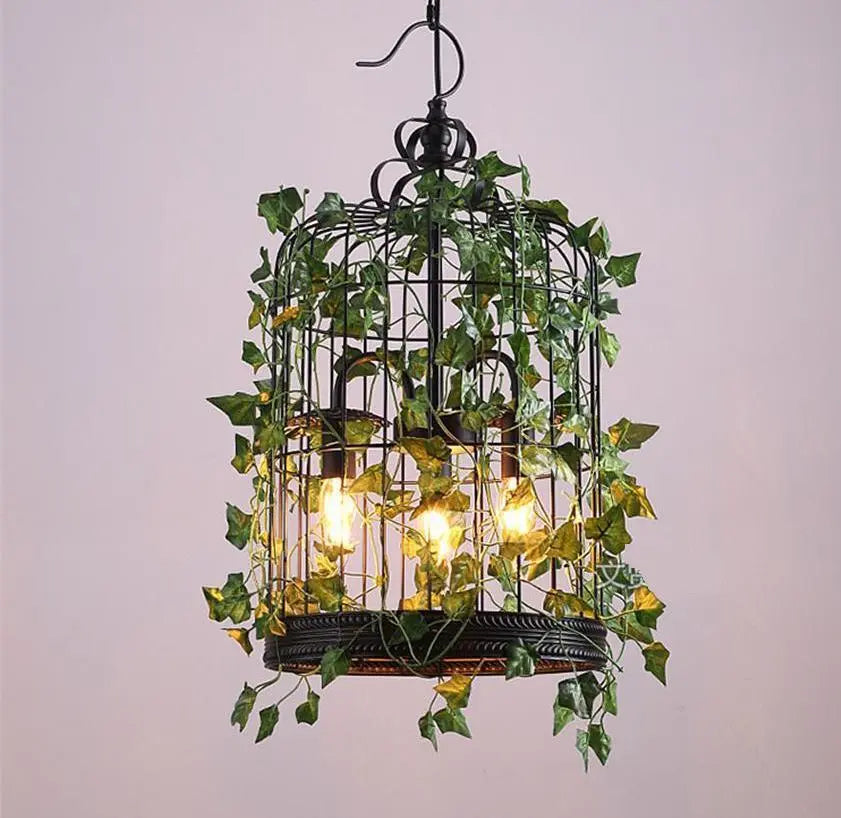 Vintage Birdcage Pendant Light Iron E27 5 Forms Black