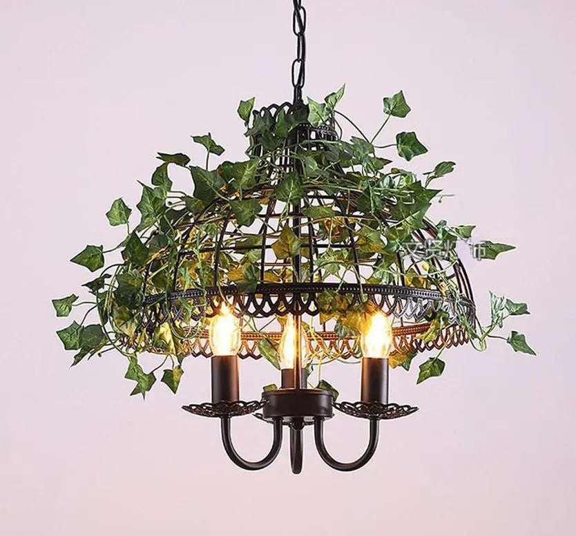 Vintage Birdcage Pendant Light Iron E27 5 Forms Black