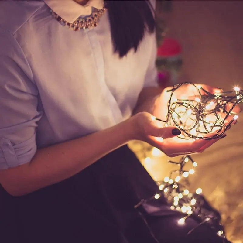 Solar String Lights, IP44, 8 Modes, Dusk Sensor, 8 Colours
