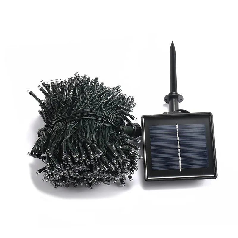 Solar String Lights, IP44, 8 Modes, Dusk Sensor, 8 Colours