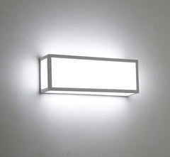 Rectangular LED Wall Light Iron 3 Sizes Black White