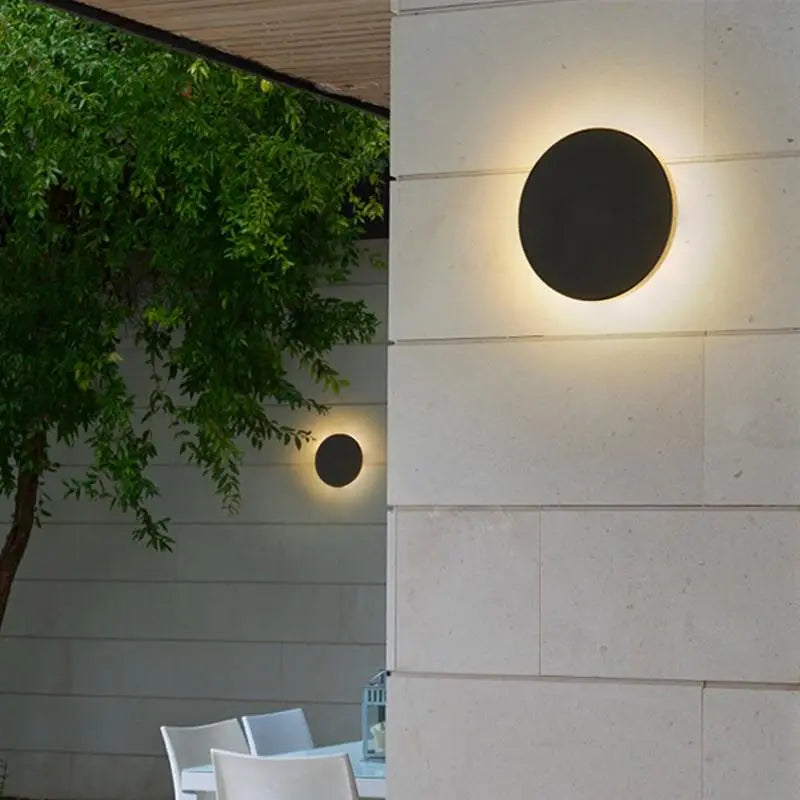 Disc Reflector Wall Light Aluminium LED IP44 Round or Cubic