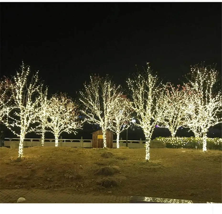 Solar String Lights, IP44, 8 Modes, Dusk Sensor, 8 Colours