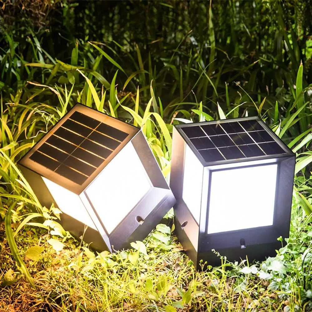 Nordic LED Cube Lamp IP65 Outdoor Solar or Cable