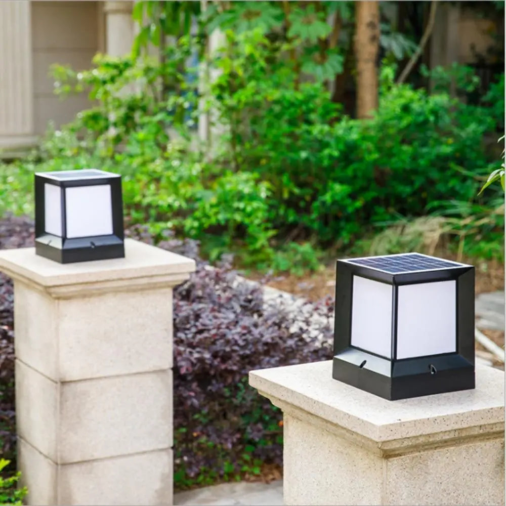 Nordic LED Cube Lamp IP65 Outdoor Solar or Cable