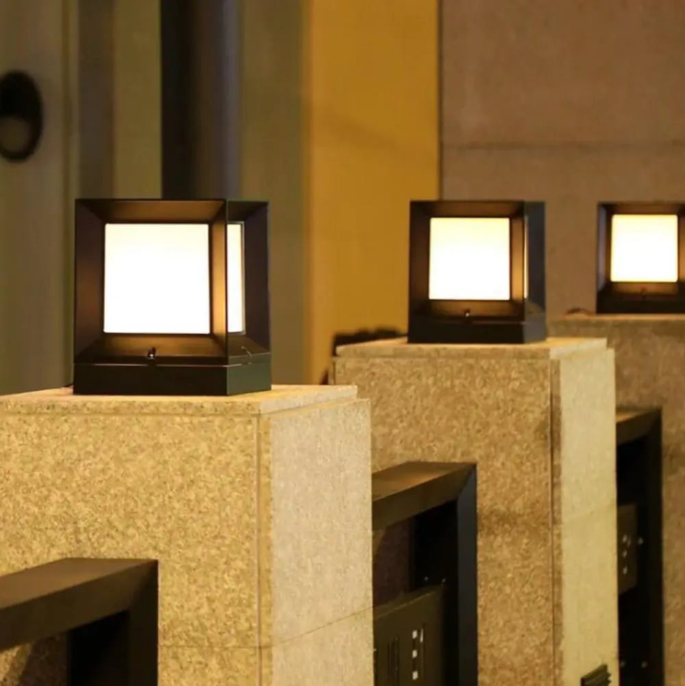 Nordic LED Cube Lamp IP65 Outdoor Solar or Cable