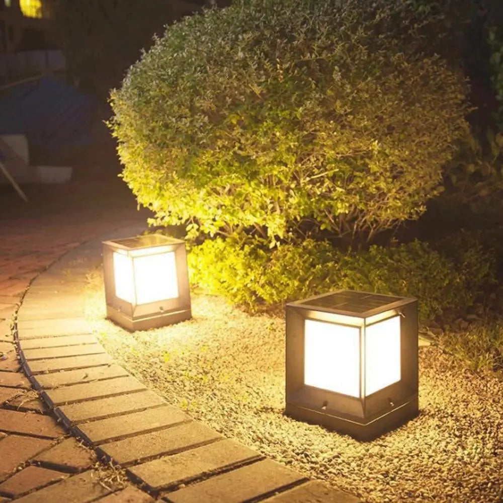 Nordic LED Cube Lamp IP65 Outdoor Solar or Cable