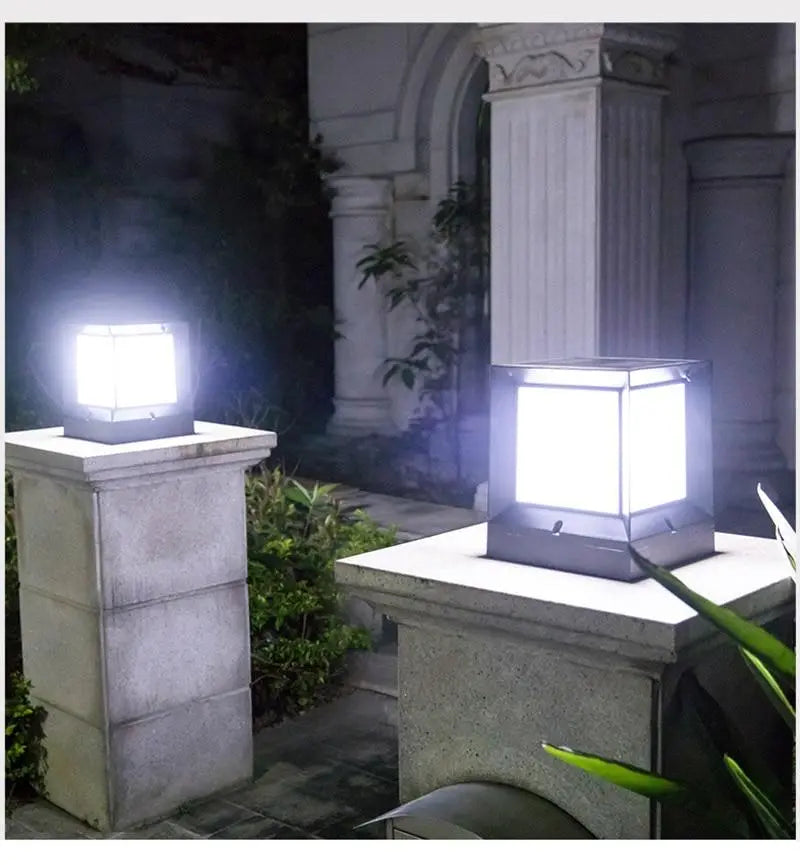 Nordic LED Cube Lamp IP65 Outdoor Solar or Cable