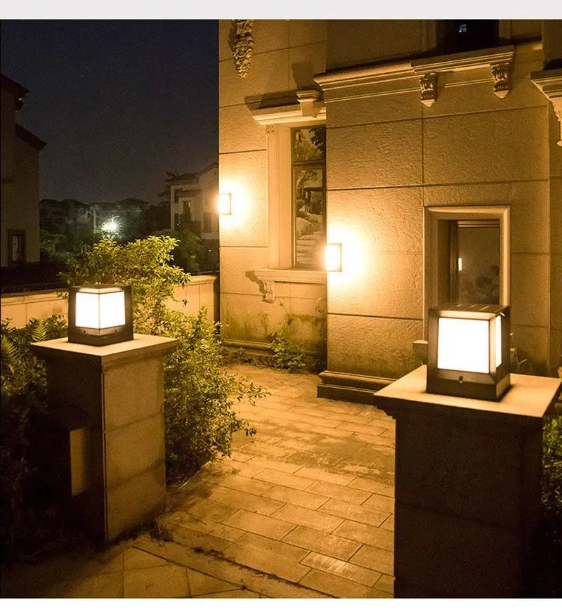 Nordic LED Cube Lamp IP65 Outdoor Solar or Cable