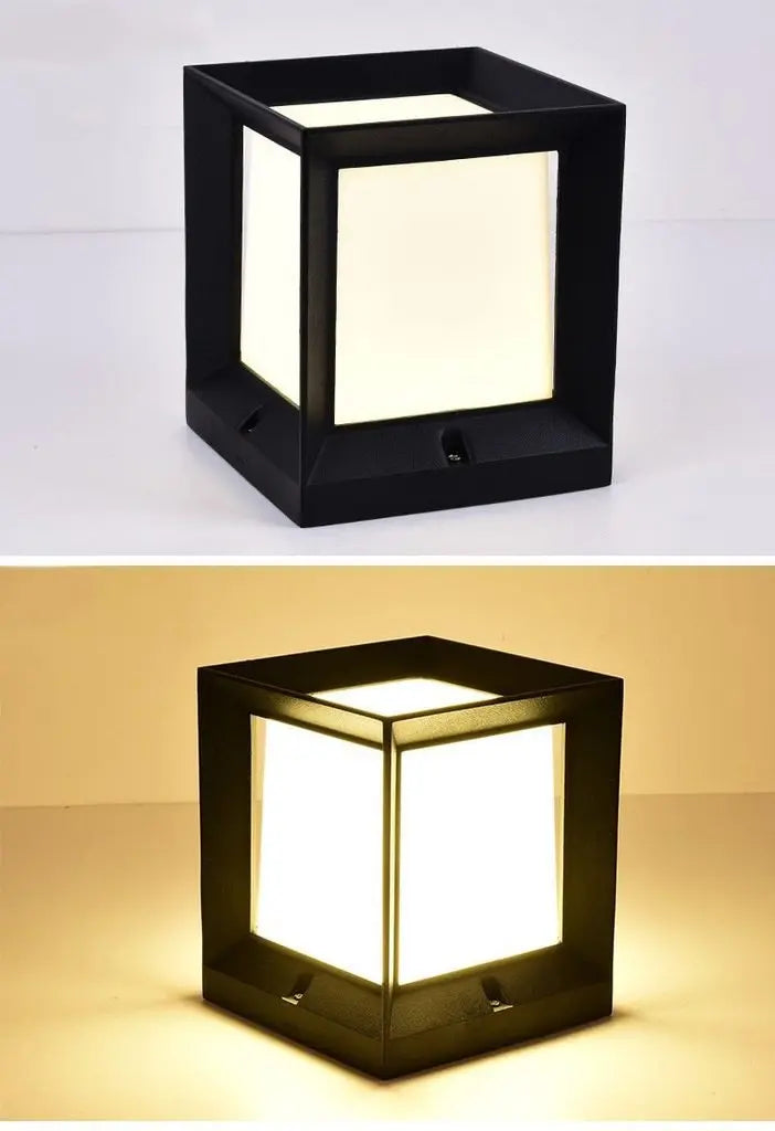 Nordic LED Cube Lamp IP65 Outdoor Solar or Cable