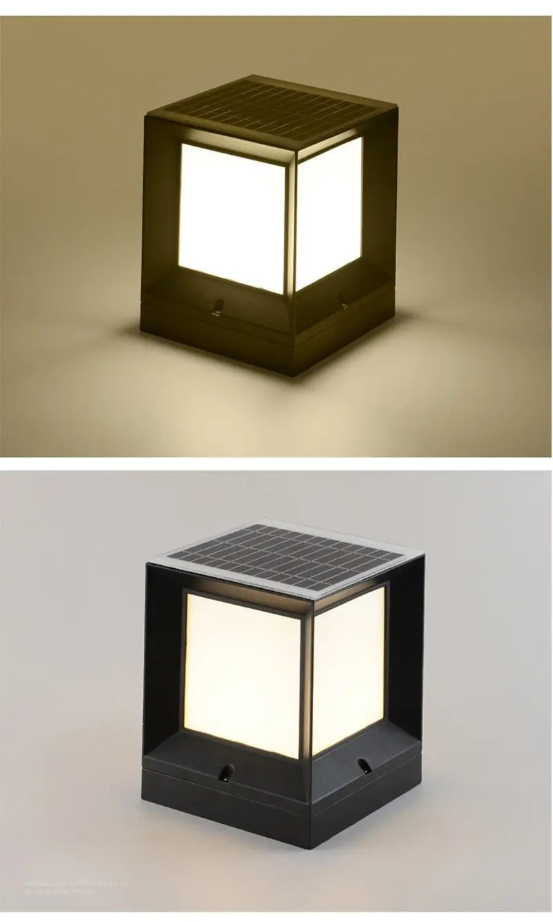 Nordic LED Cube Lamp IP65 Outdoor Solar or Cable