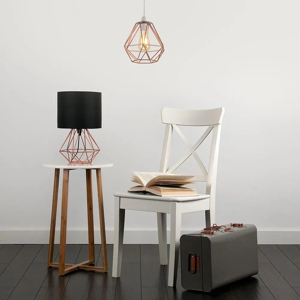 Geometric Frame Pendant Light Aluminium E14 5 Colour Combos