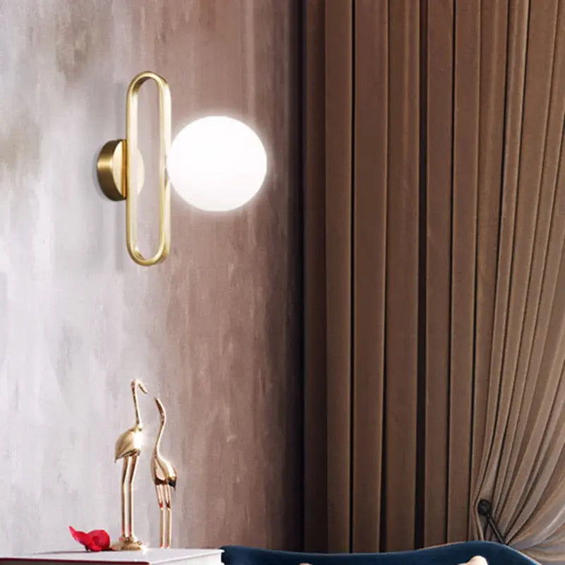 Nordic Wall Light Integrated LED Plated Iron 47" & 150 cm