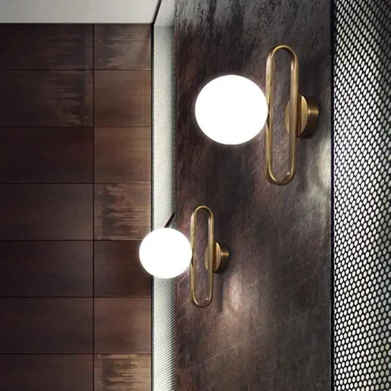 Nordic Wall Light Integrated LED Plated Iron 47" & 150 cm