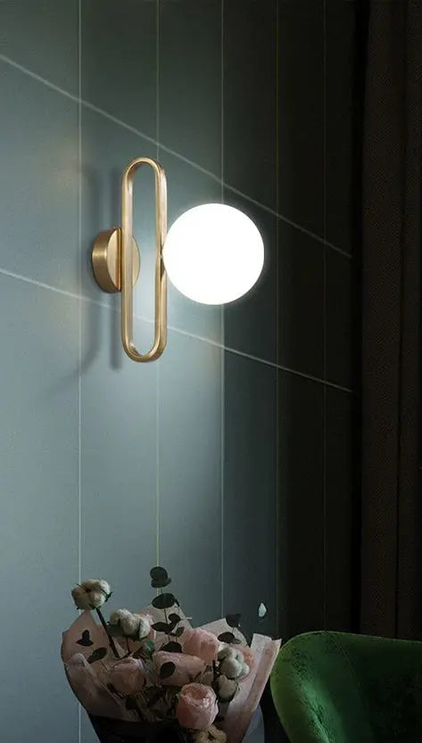 Nordic Wall Light Integrated LED Plated Iron 47" & 150 cm