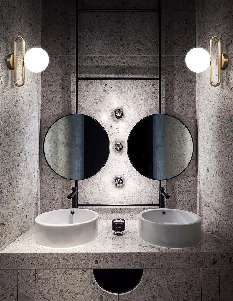 Nordic Wall Light Integrated LED Plated Iron 47" & 150 cm