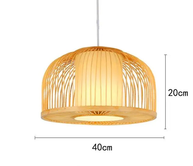 Bamboo Pendant Light E27 Dome Round or Lantern 8 Sizes