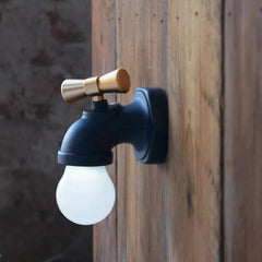 Tap Shape Night Light with Sound Sensor and Rechargeable Battery