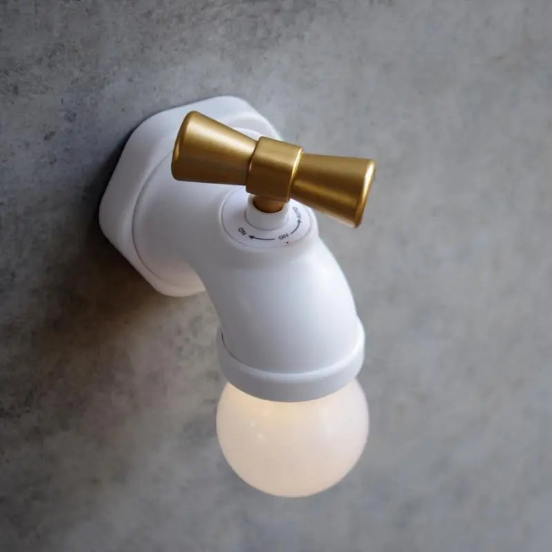 Tap Shape Night Light with Sound Sensor and Rechargeable Battery