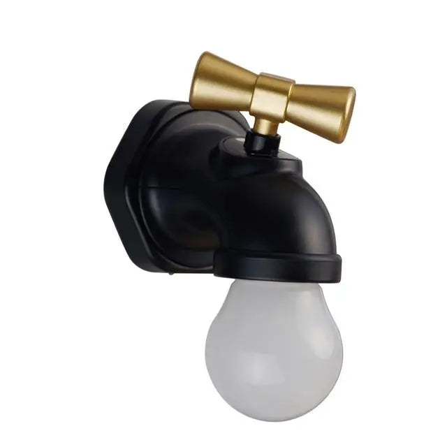 Tap Shape Night Light with Sound Sensor and Rechargeable Battery
