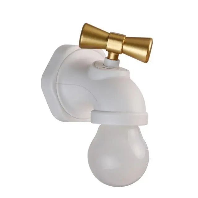 Tap Shape Night Light with Sound Sensor and Rechargeable Battery