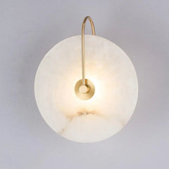 Round Marble Wall Light Iron IP44 LED 3 Sizes