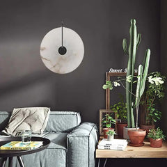 Round Marble Wall Light Iron IP44 LED 3 Sizes