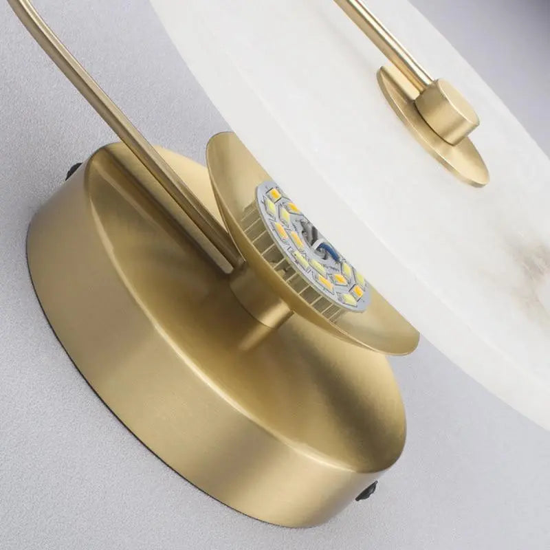 Round Marble Wall Light Iron IP44 LED 3 Sizes