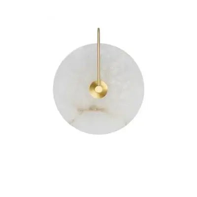 Round Marble Wall Light Iron IP44 LED 3 Sizes