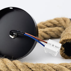 Hemp Rope Pendant Light Hand-Braided E27 40W — 1m to 3m