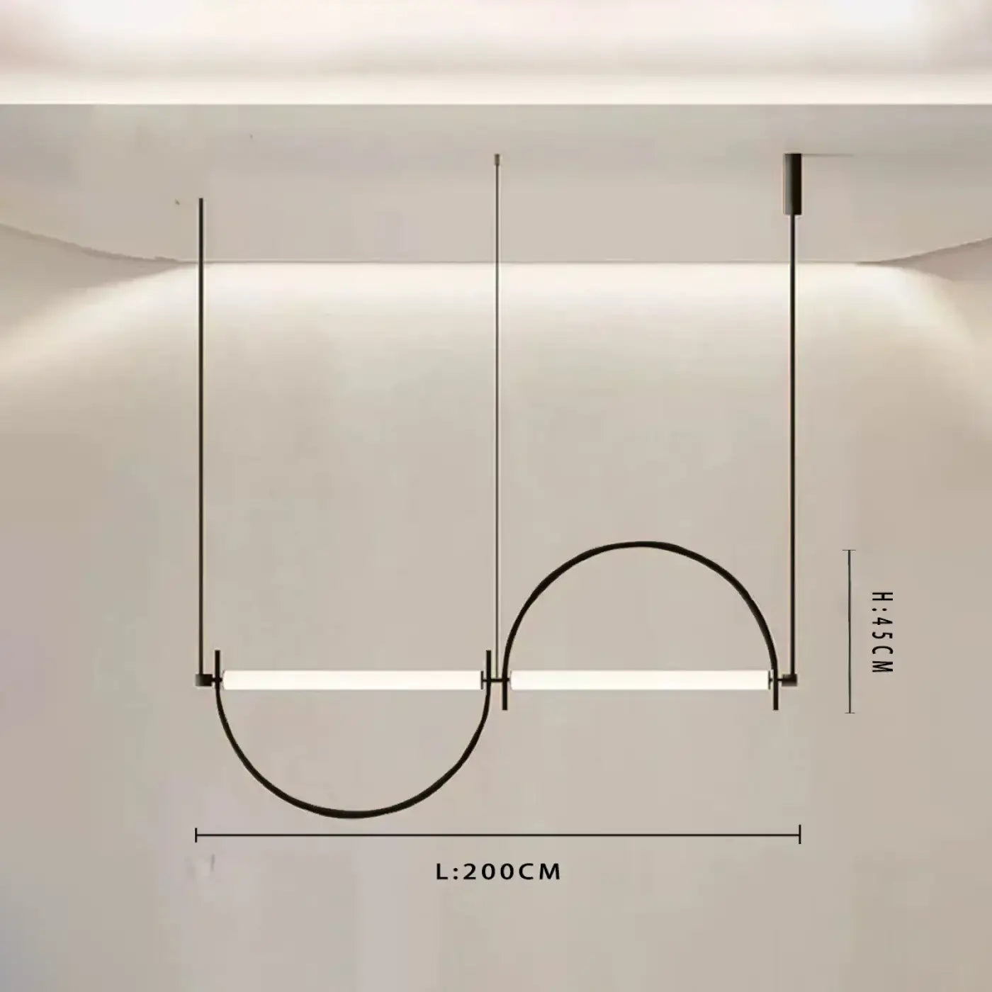 Geometric Decorative Pendant Light LED — Gold or Black, S/M/L/XL