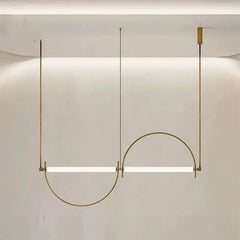 Geometric Decorative Pendant Light LED — Gold or Black, S/M/L/XL