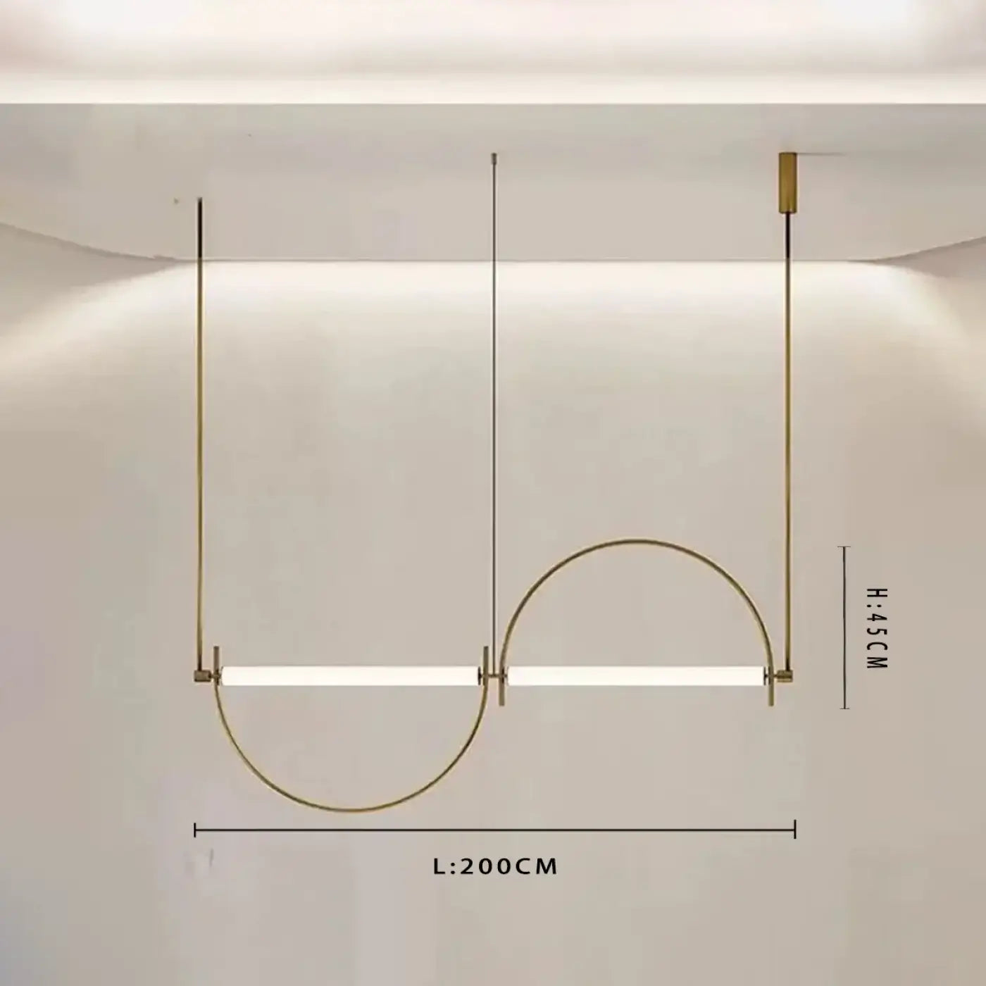 Geometric Decorative Pendant Light LED — Gold or Black, S/M/L/XL