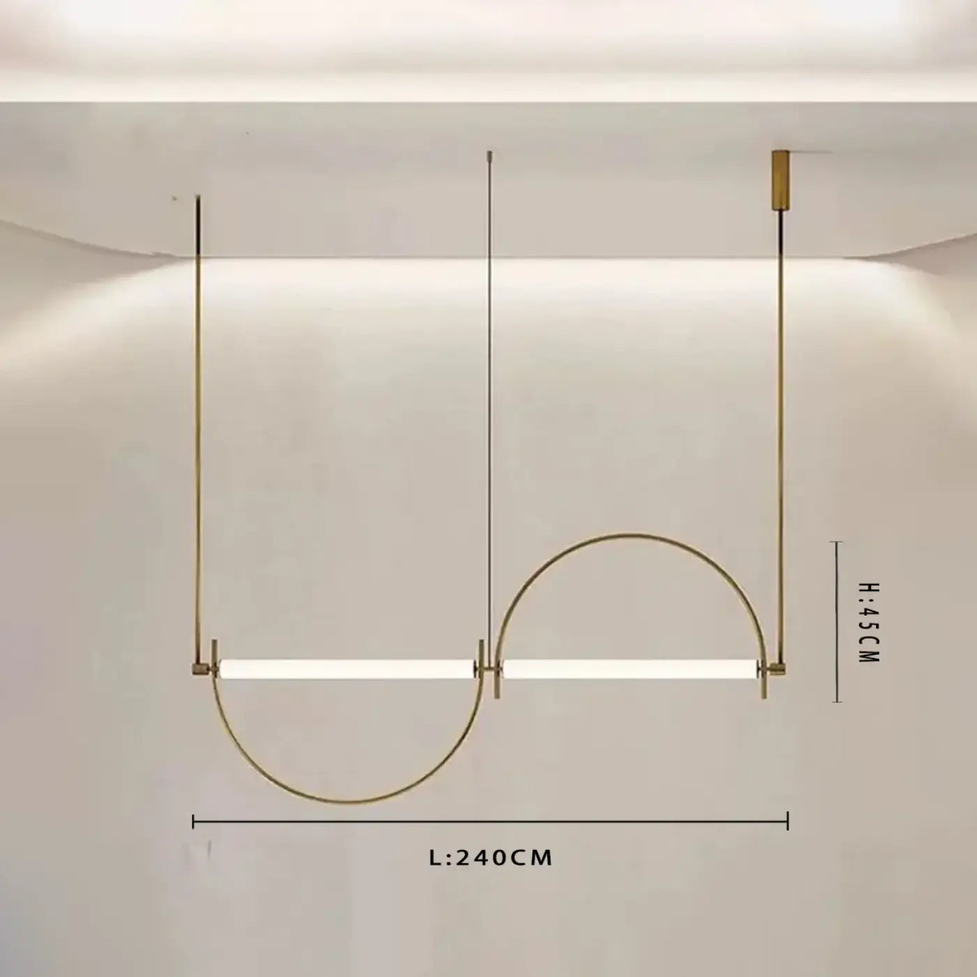 Geometric Decorative Pendant Light LED — Gold or Black, S/M/L/XL