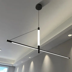 Linear LED Pendant Light E14 Dimmable Black White 120cm Bar