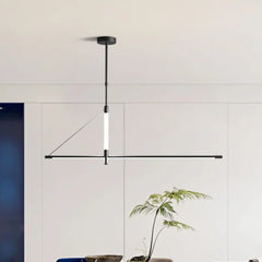 Linear LED Pendant Light E14 Dimmable Black White 120cm Bar
