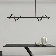 Linear Multi-Spot LED Pendant Light Black — S 120cm / M 140cm