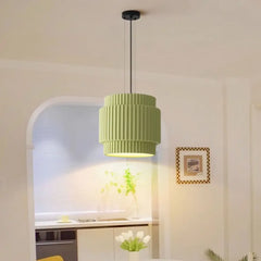 Pleat — Pleated Aluminium Pendant Light, E27, Green / Brown, Scandinavian