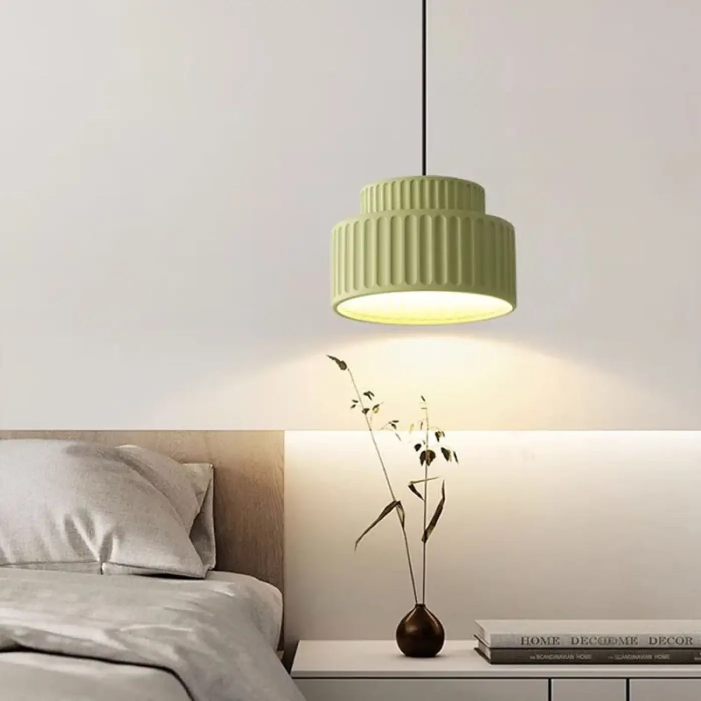 Pleat — Pleated Aluminium Pendant Light, E27, Green / Brown, Scandinavian