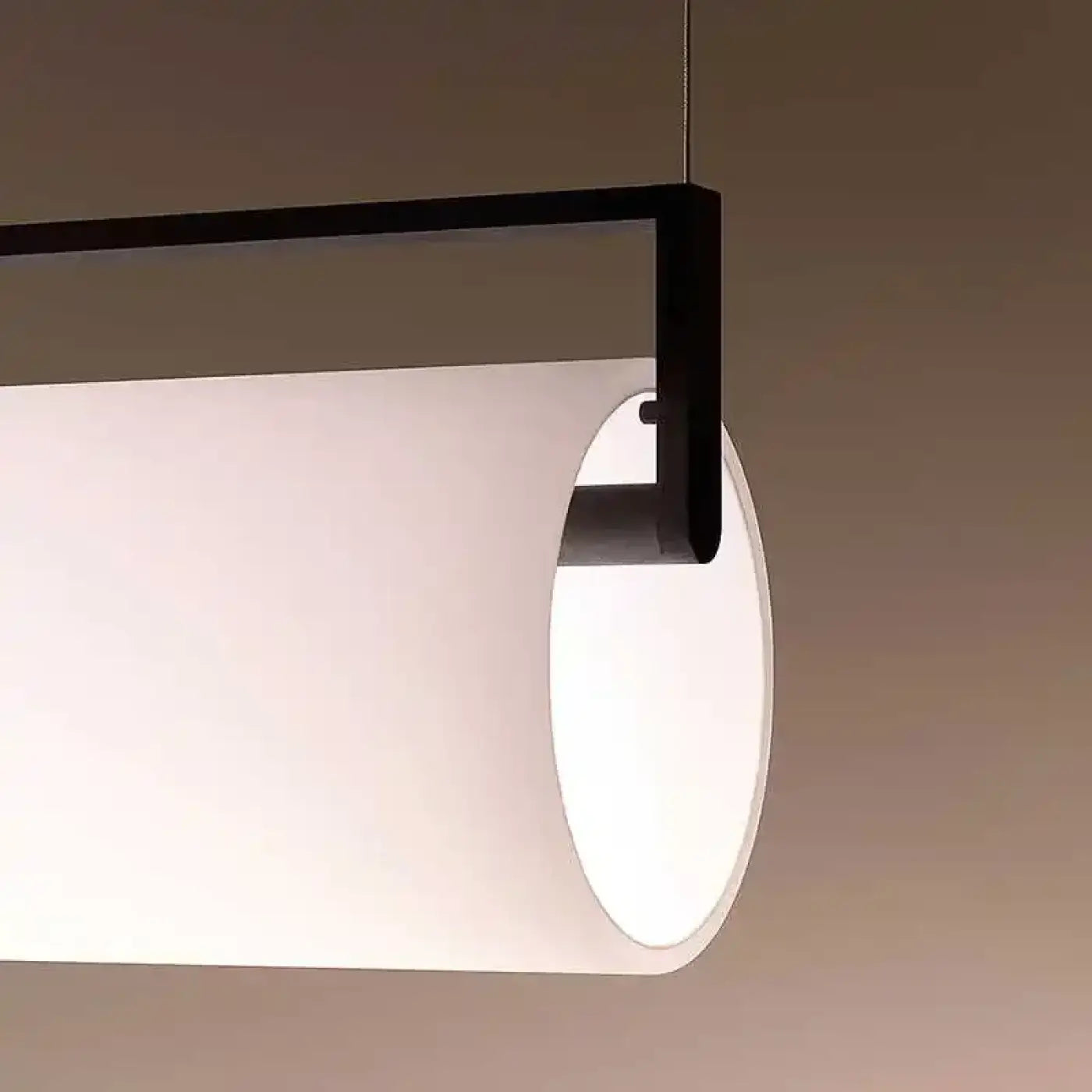 Opaline Linear Pendant Light Integrated LED Black White