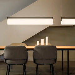Opaline Linear Pendant Light Integrated LED Black White