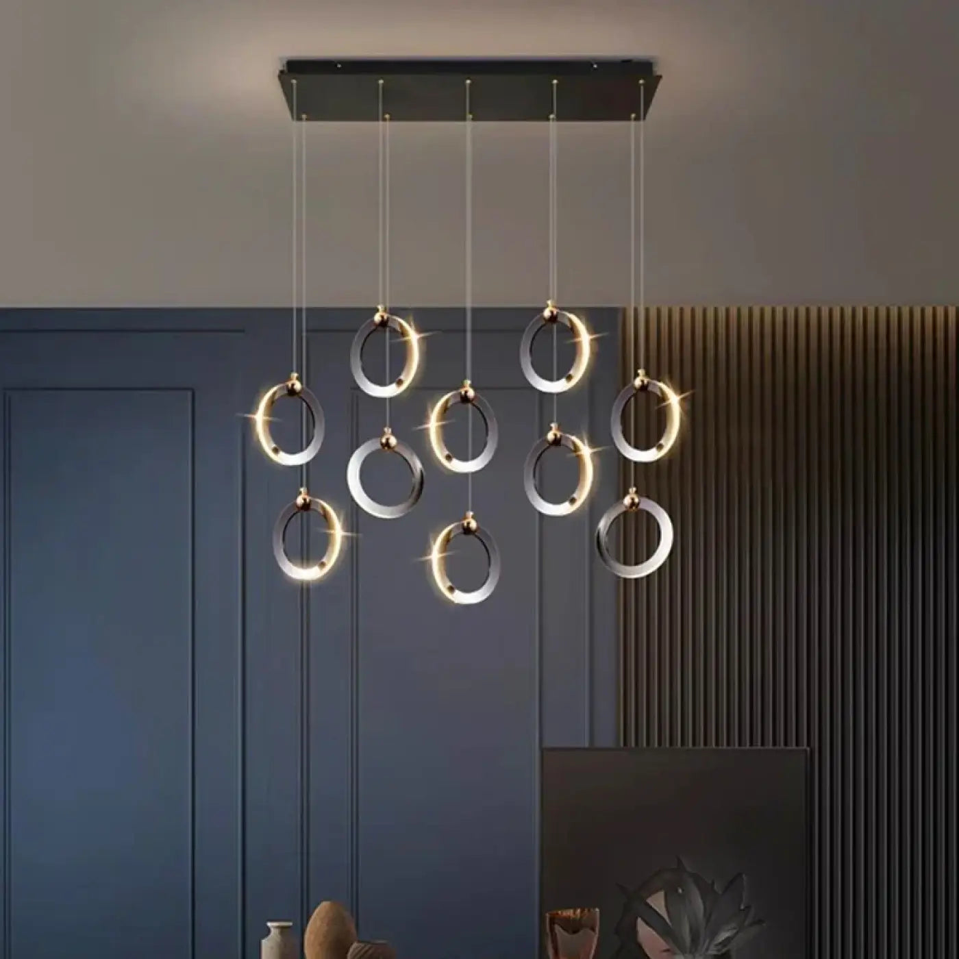 Multi-Head Linear Pendant Light LED Dimmable 5 to 12 Heads