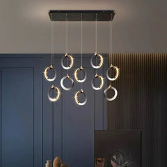 Multi-Head Linear Pendant Light LED Dimmable 5 to 12 Heads