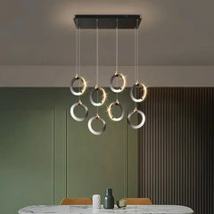Multi-Head Linear Pendant Light LED Dimmable 5 to 12 Heads