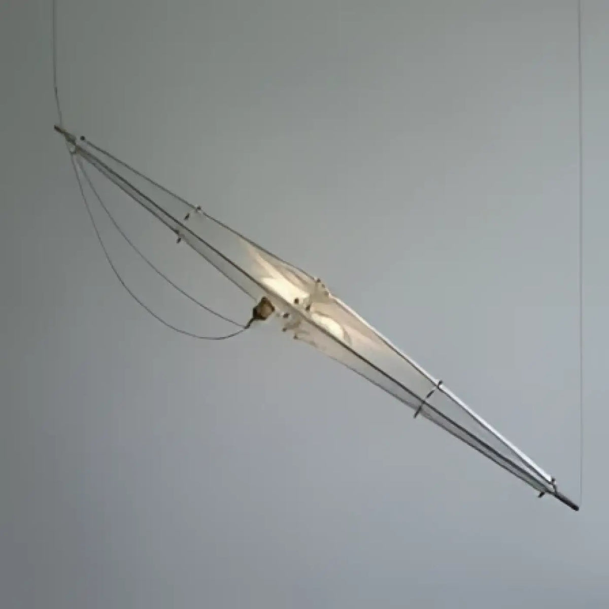 Linear Metal Glass Bar Pendant Light E27 Black White