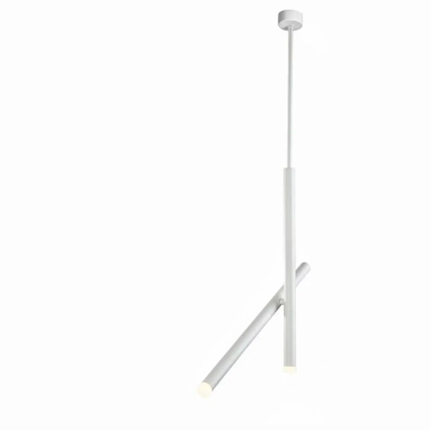 Double Arm Pivot Pendant Light Aluminium Black White 5W 75cm